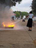 Trường Cao đẳng Văn hóa Nghệ thuật tổ chức tập huấn  phòng cháy, chữa cháy cho công chức, viên chức